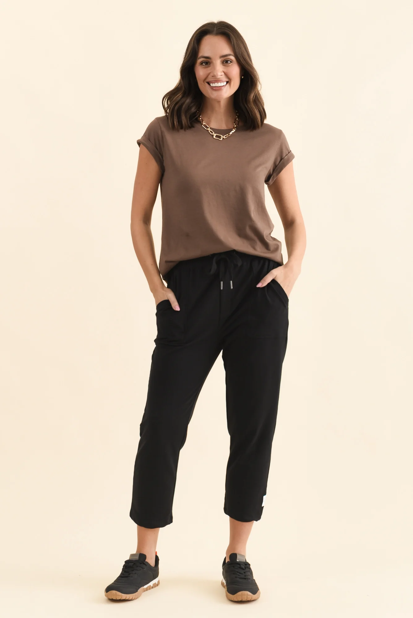 Sutton Black Cotton Relaxed Sweatpants - Image 6