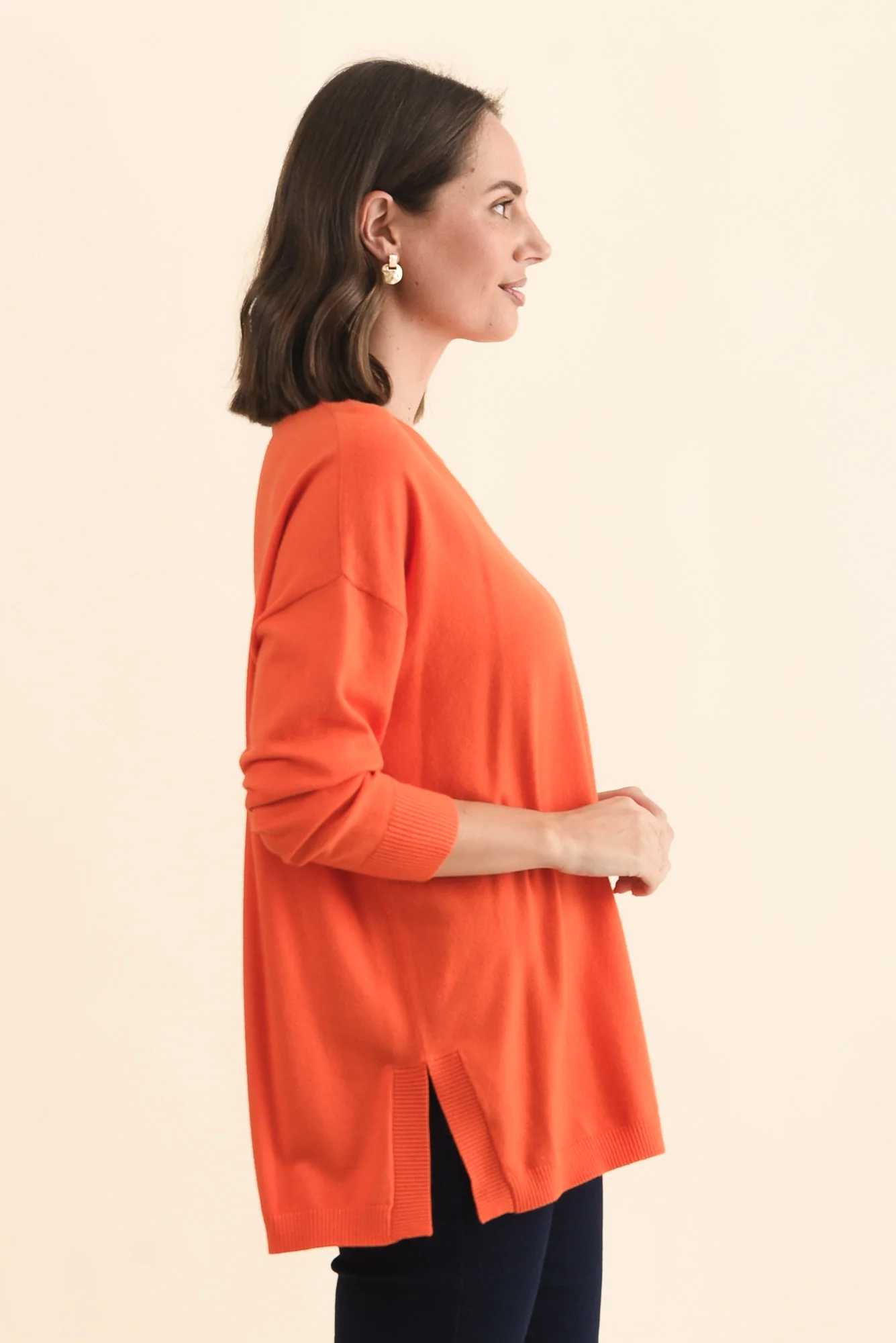 Tanner Orange Knit Jumper - Image 4