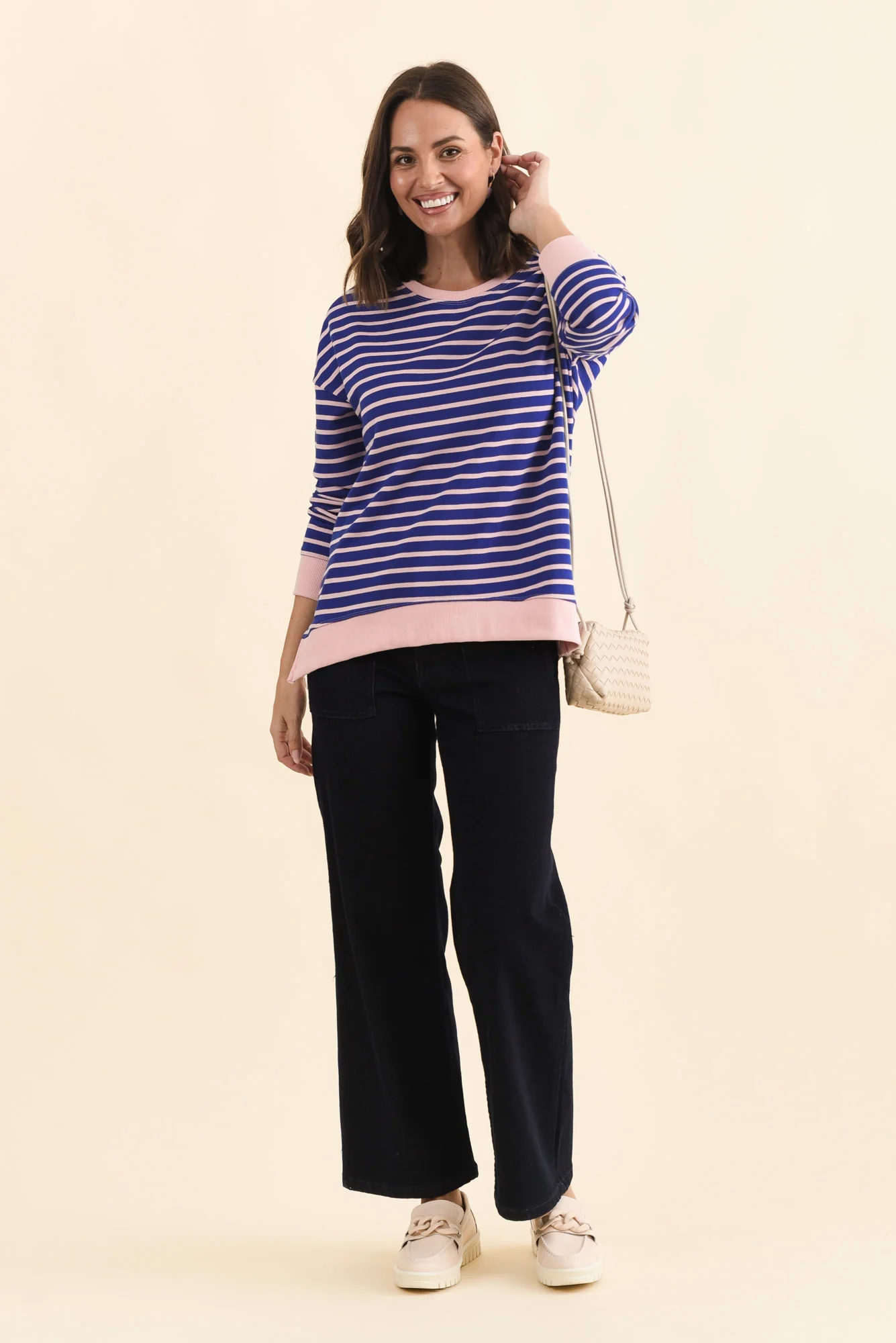 Tide Blue Stripe Cotton Blend Sweatshirt - Image 3