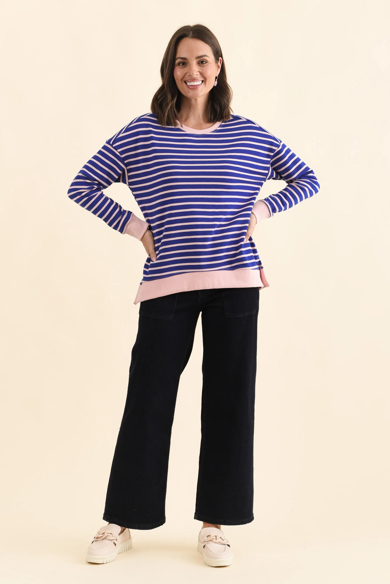 Tide Blue Stripe Cotton Blend Sweatshirt - Image 7