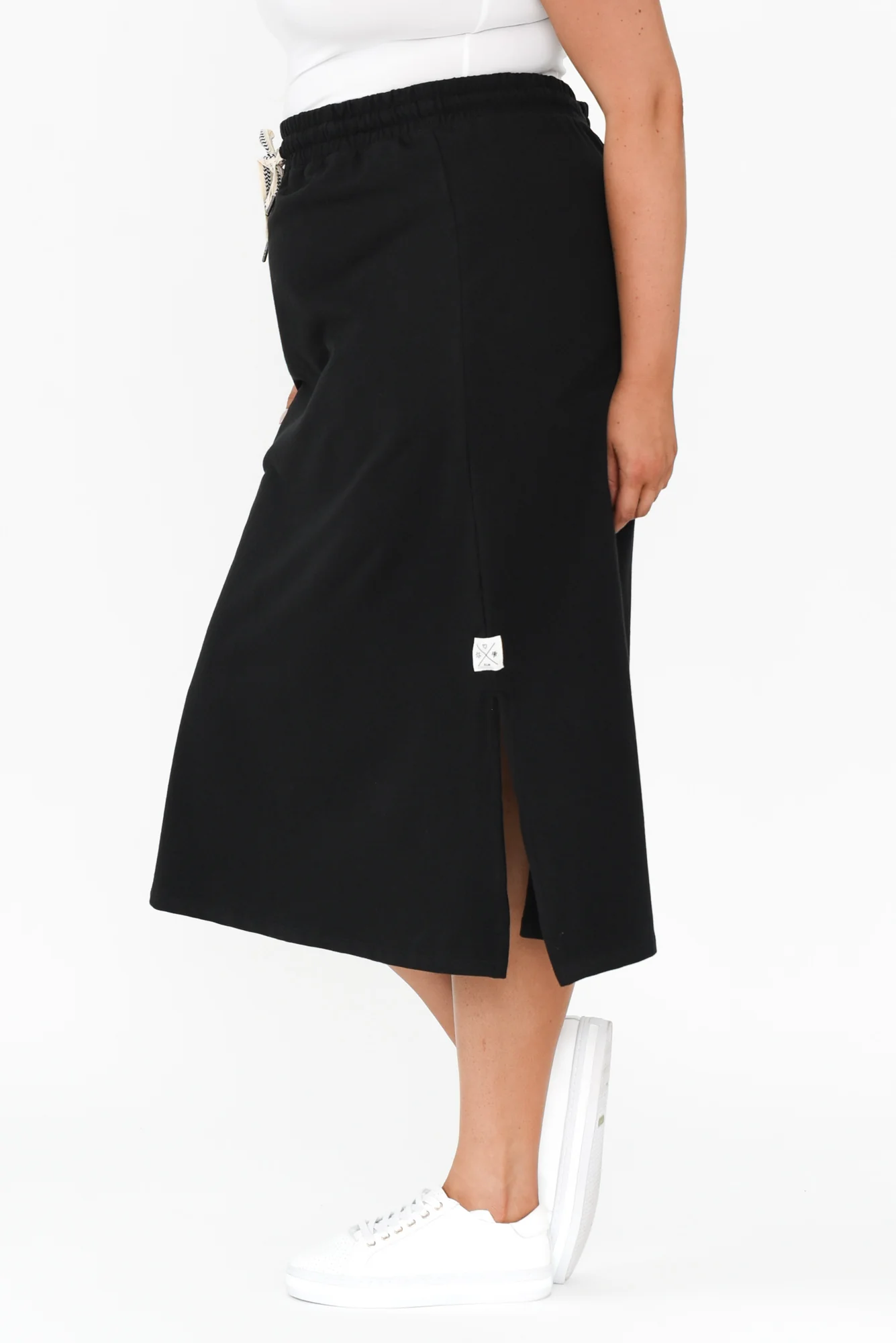 Travel Black Cotton Maxi Skirt - Image 10