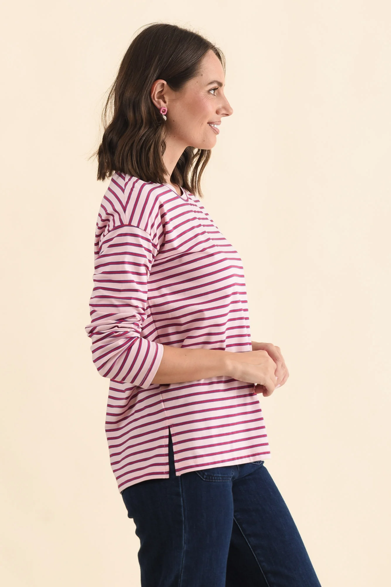 Vienna Purple Stripe Long Sleeve Tee - Image 4
