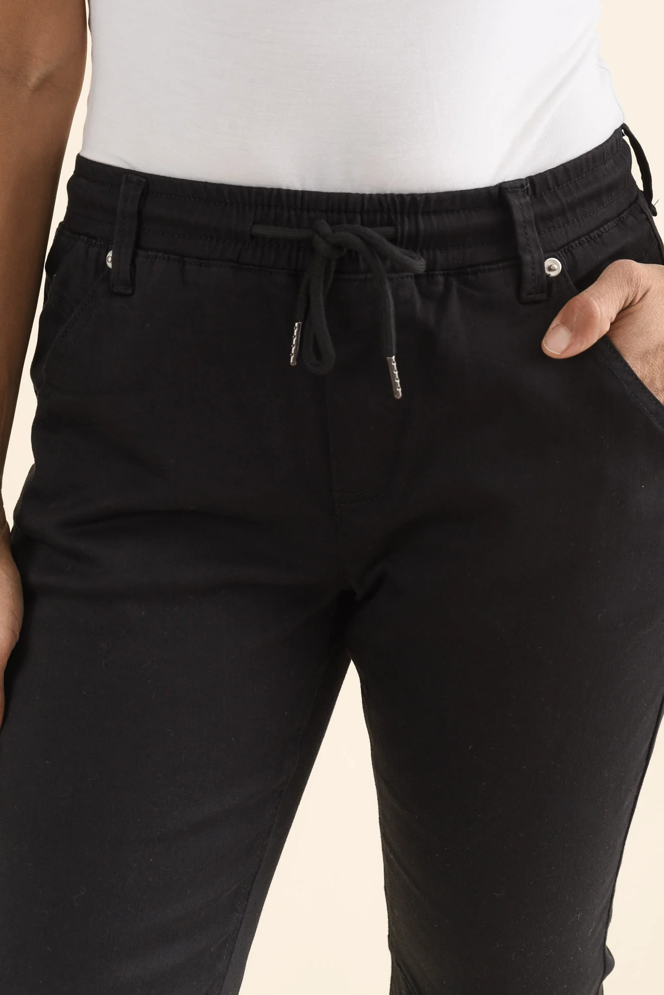 Whistler Black Cotton Jogger Pants - Image 5