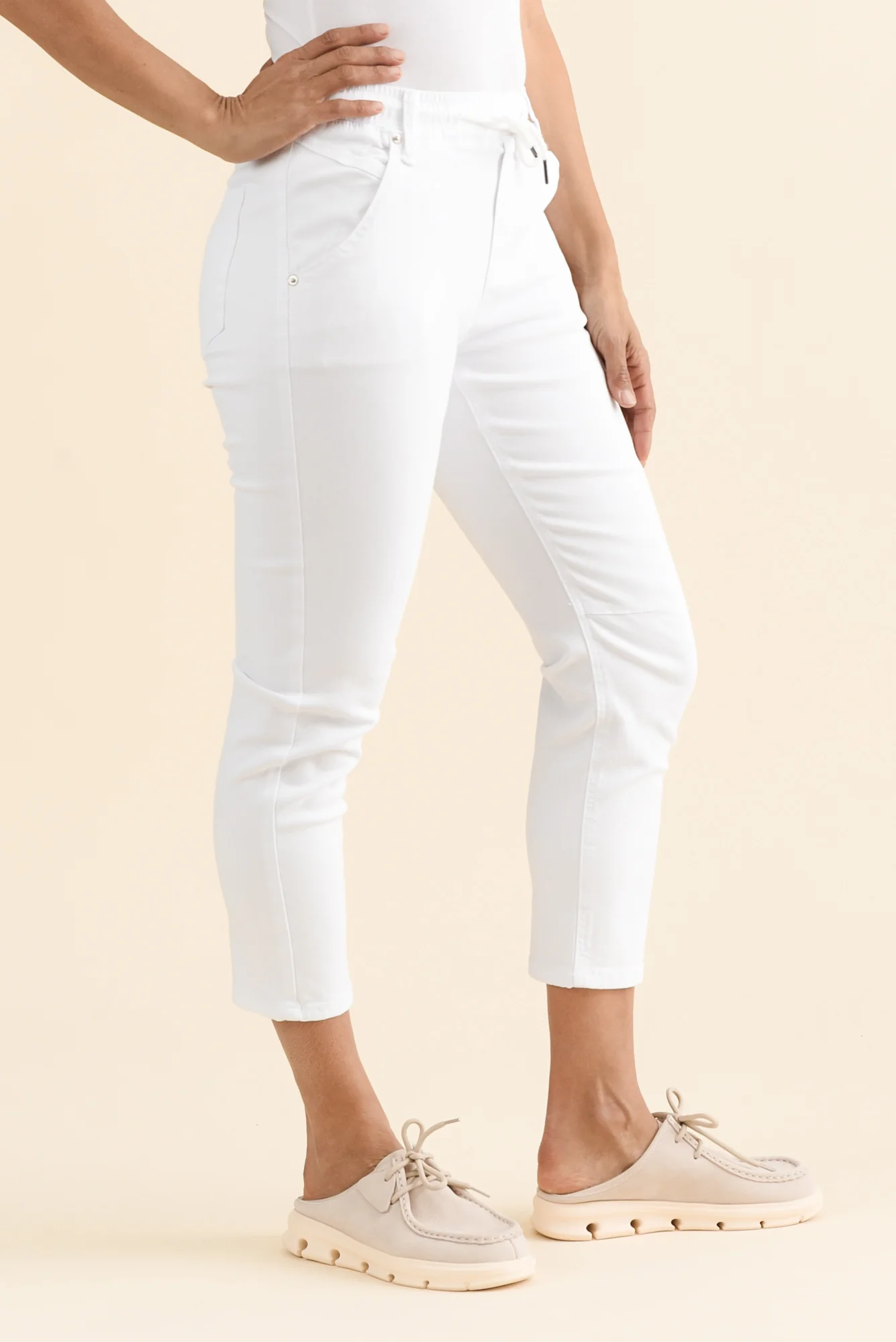 Whistler White Cotton Jogger Pants - Image 3