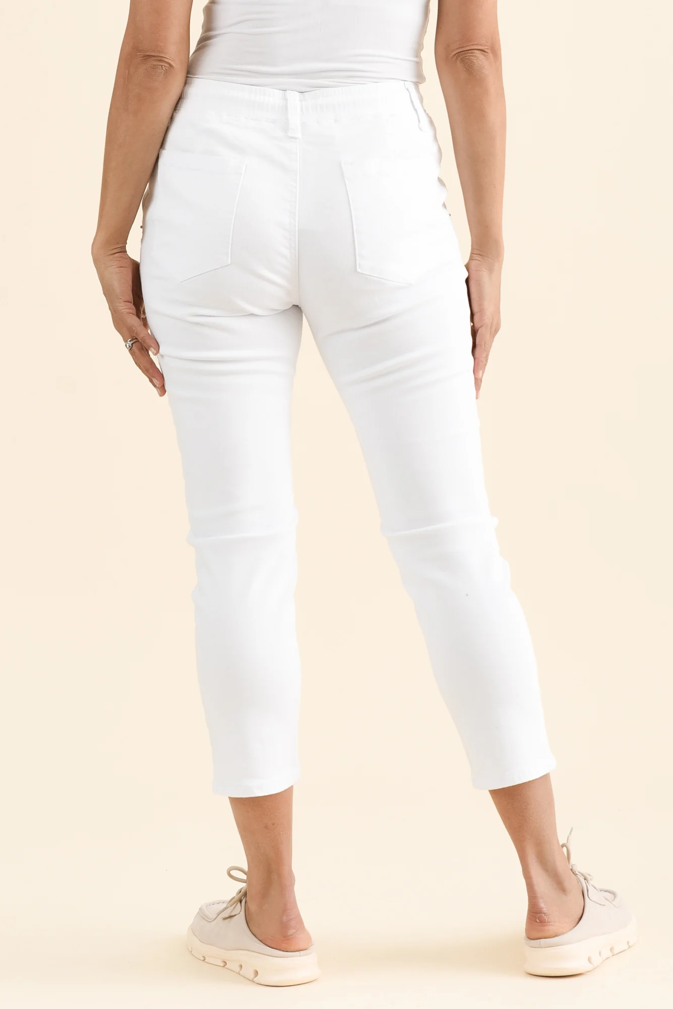 Whistler White Cotton Jogger Pants - Image 4