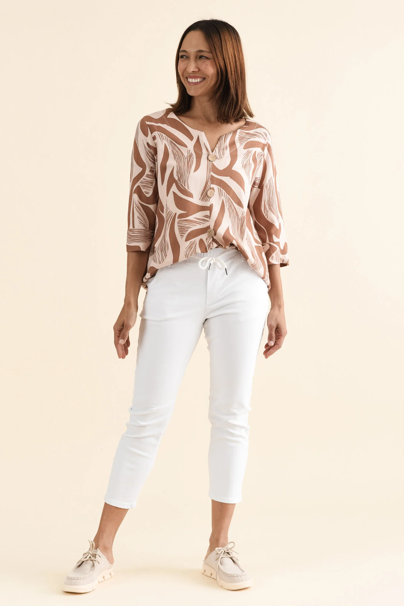 Whistler White Cotton Jogger Pants - Image 6