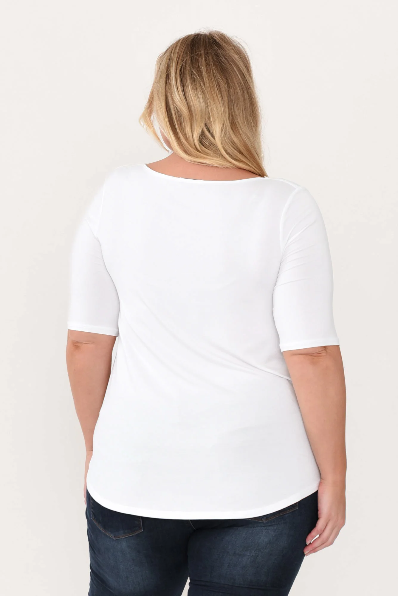 Buttery White Half Sleeve Tee - Image 10