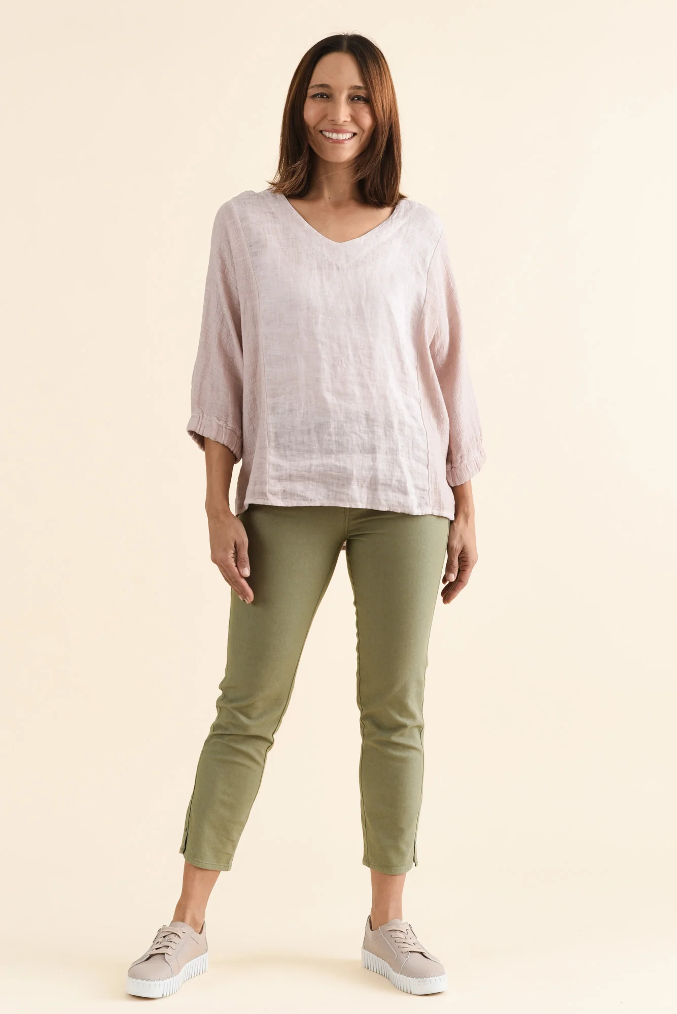 Winslet Khaki 7/8 Pants - Image 2
