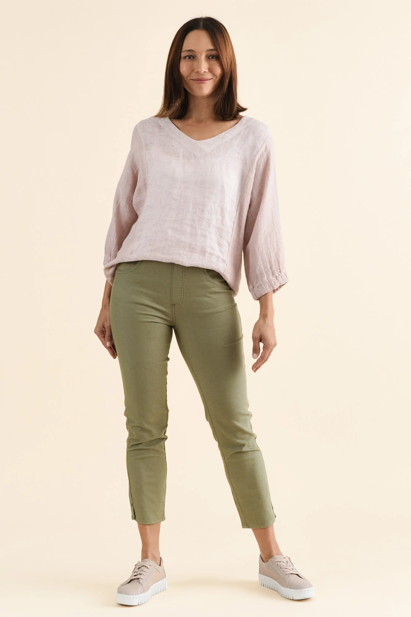 Winslet Khaki 7/8 Pants - Image 6
