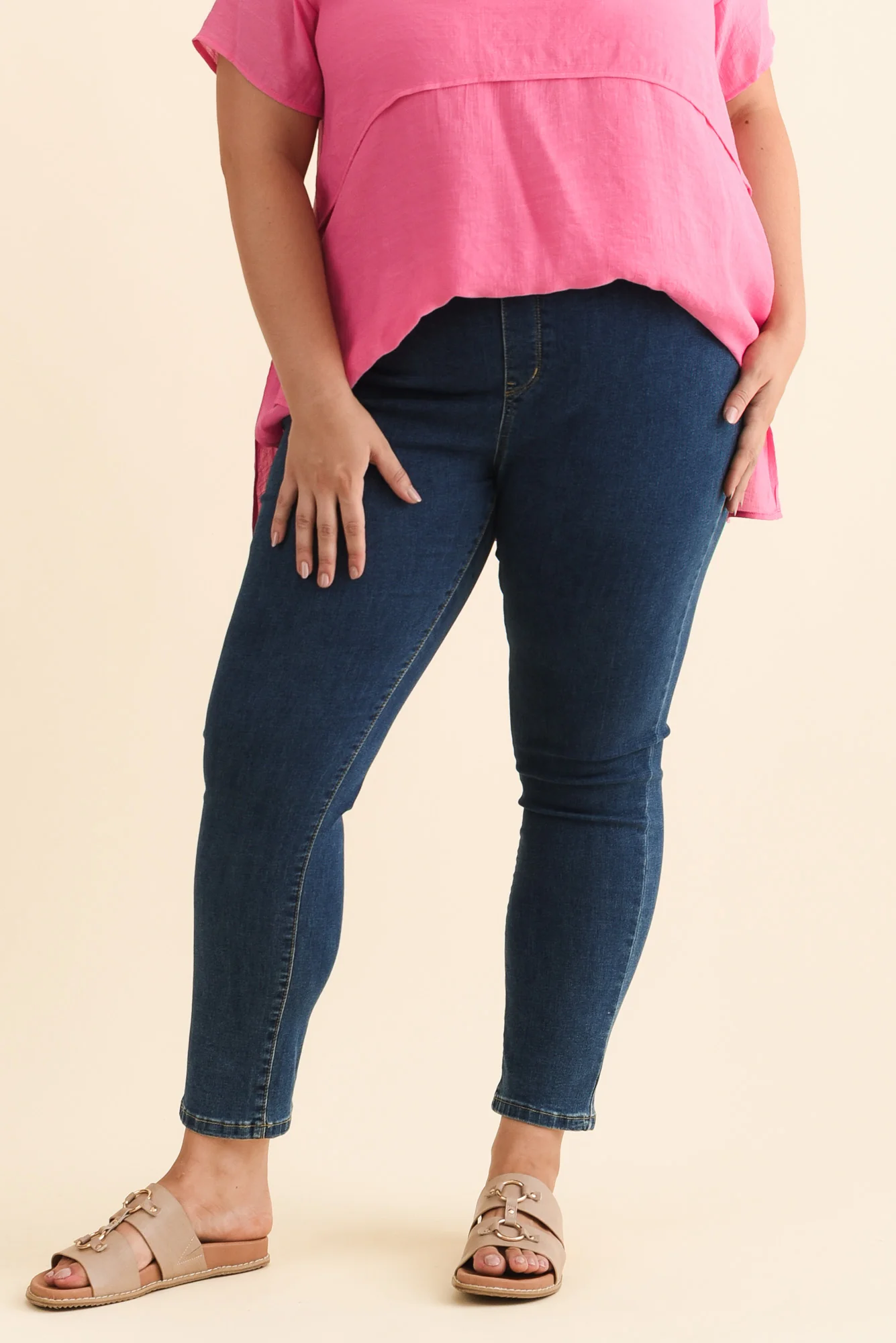 Zadie Dark Denim Stretch Jeans - Image 12