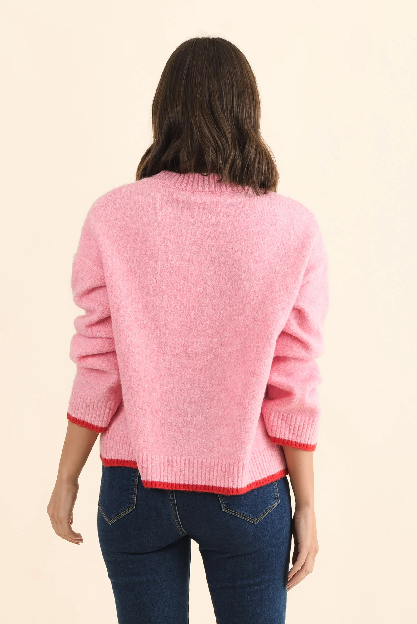 Zoe Pink Heart Knit Jumper - Image 4