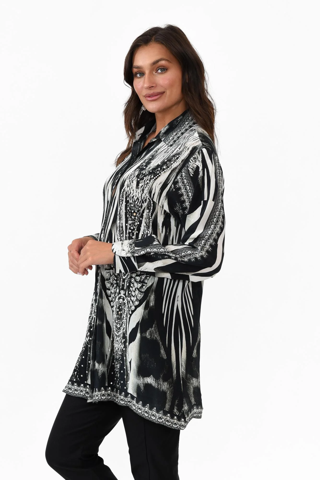Zulu Black Silk Resort Shirt - Image 3